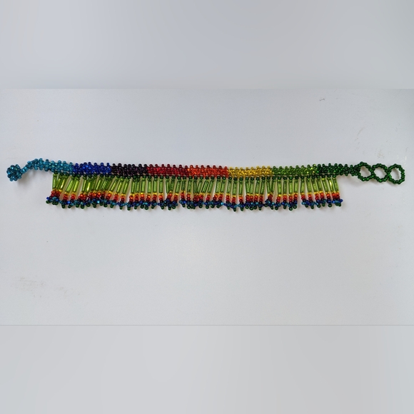 NWOT RAINBOW BEADED ADJUSTABLE LENGTH ANKLET - Picture 5 of 8